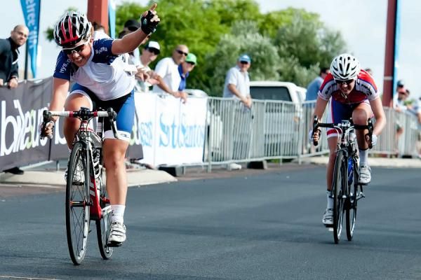 Kate Finegan takes the win.