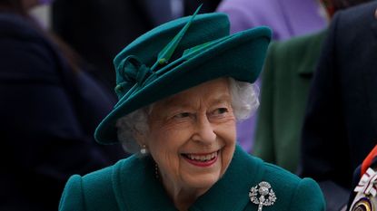 Queen Elizabeth II arrives for the opening of the sixth session of the Scottish Parliament on October 02, 2021 in Edinburgh, Scotland. The ceremony, which opened the new session of the devolved Scottish government, paid tribute to “local heroes” from across Scotland who have supported their communities throughout the coronavirus pandemic.