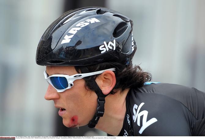 Geraint Thomas, like the Energizer bunny, takes a licking and keeps on ticking.