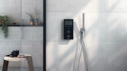 Roca smart shower in grey bathroom