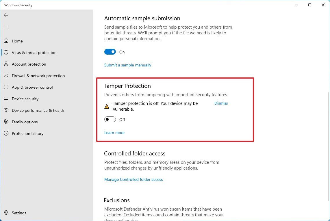 How to disable Tamper Protection on Windows 11 | Windows Central