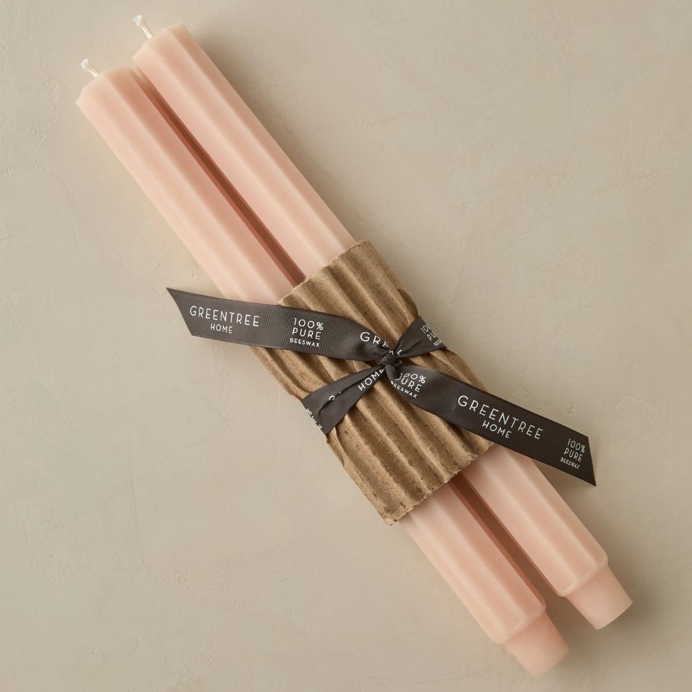 pale pink taper candles