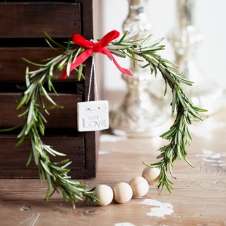 A rosemary Christmas wreath