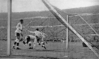 Argentina's 2nd goal at the 1930 FIFA World Cup final v. Uruguay, scored by Guillermo Stabile