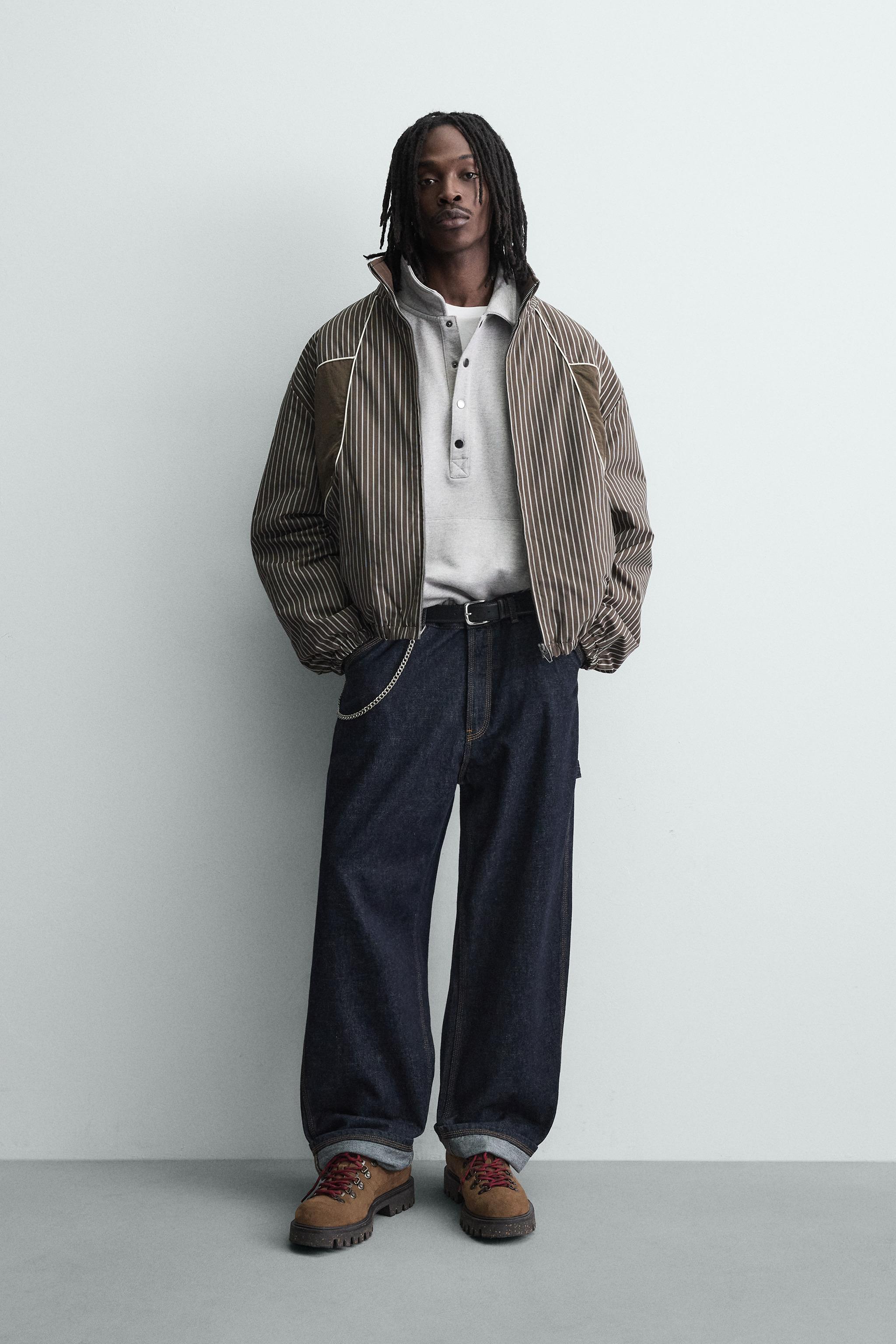 Striped Boxy Fit Jacket