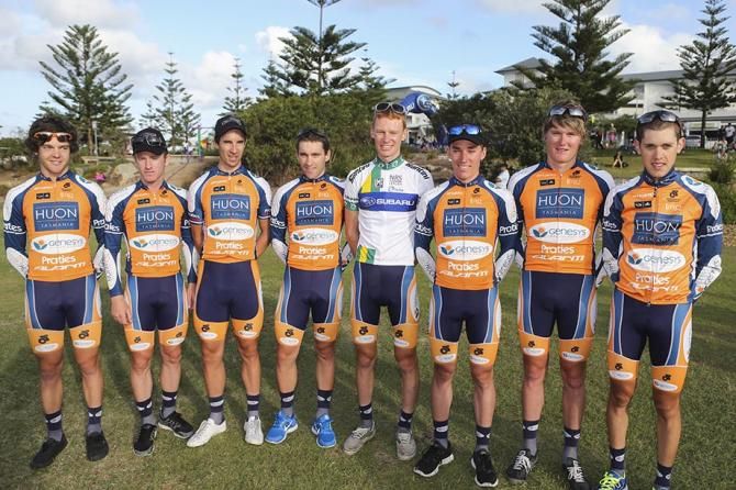 Huon Salmon-Genesys pose for a photo after the final stage at Battle on the Border