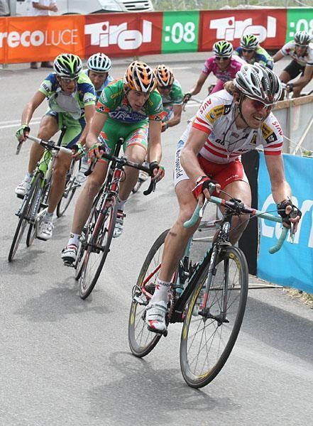 Christian Pfannberger (Barloworld) tries his luck, but didn't quite have the goods.