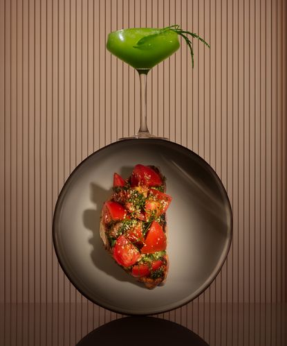 'Back to earth' tomatoes on toast