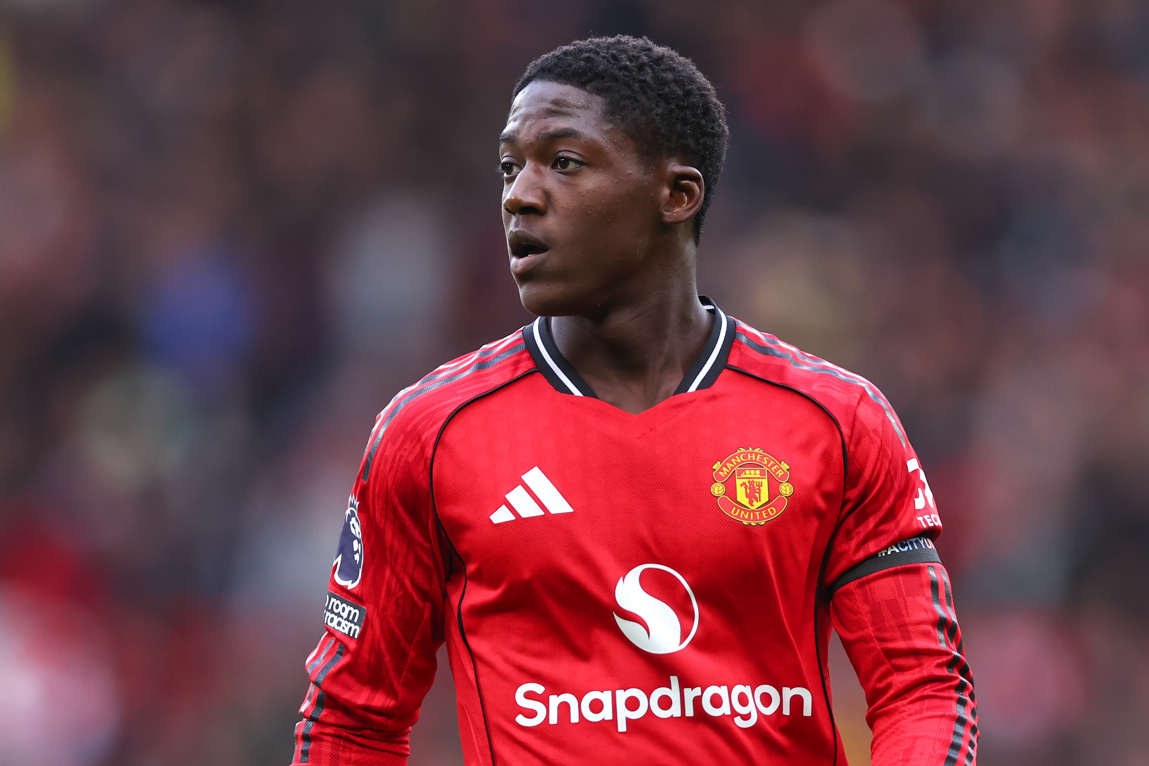 Manchester United midfielder Kobbie Mainoo