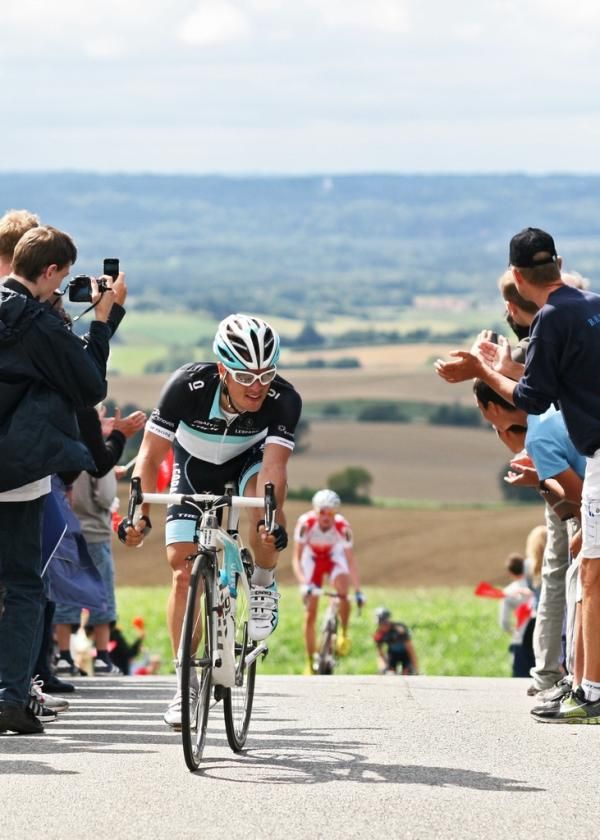 Jakob Fuglsang (Leopard Trek) climbs to the win