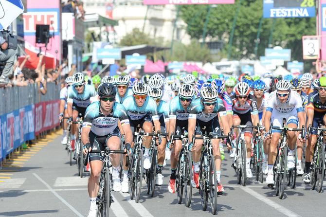 Mark Cavendish and his Omega Pharma - Quick Step team