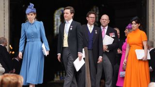 Queen Elizabeth II Platinum Jubilee 2022 National Service of Thanksgiving with Princess Eugenie of York, Princess Beatrice of York, Edoardo Mapelli Mozzi and Jack Brooksbank
