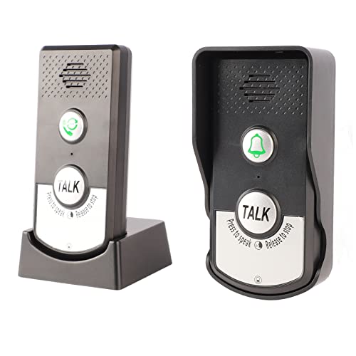 Fockety Wireless Intercom Doorbells,voice Intercom Doorbell Long Distance 3280ft 1000m Range 3 Gear Adjustable Sound Intercomunicador Voice Doorbell,rechargeable Electronic Doorbell Chime