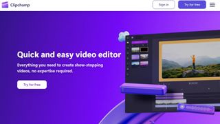 Website screenshot from Clipchamp (January 2025)