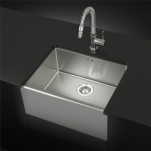 Liquida Blf60ss Belfast 1.0 Bowl Stainless Steel Kitchen Sink and Waste