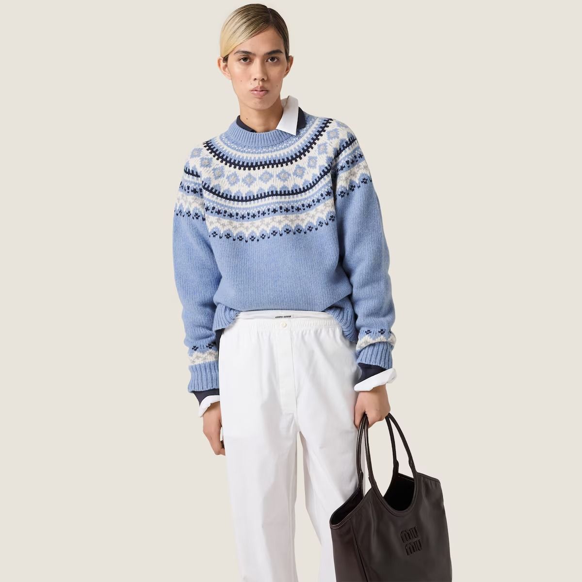 miu miu, Wool crew-neck sweater