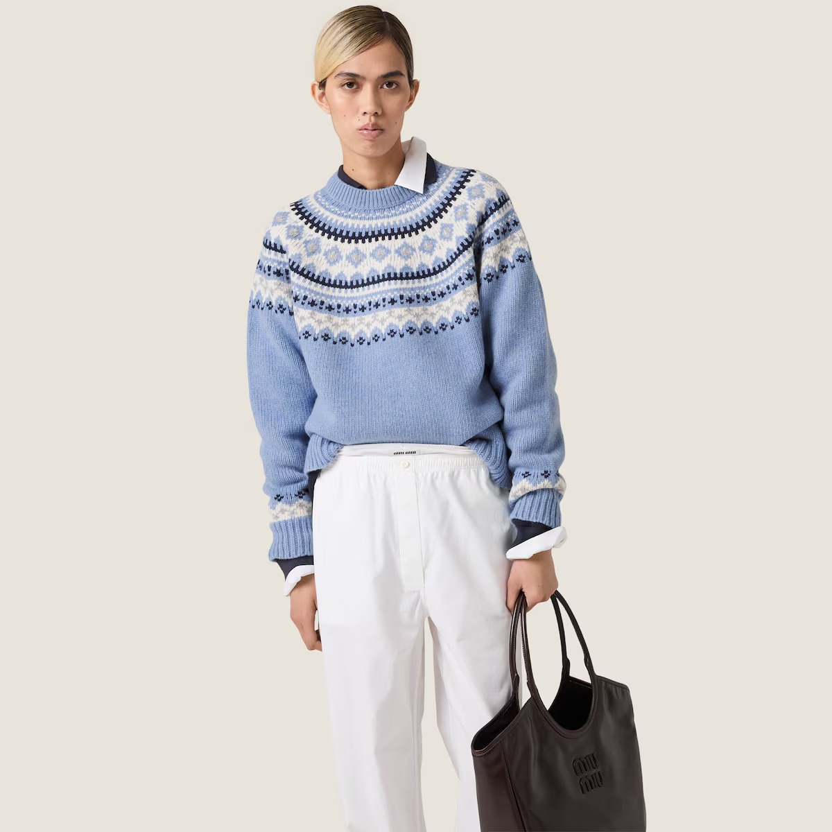 miu miu, Wool crew-neck sweater