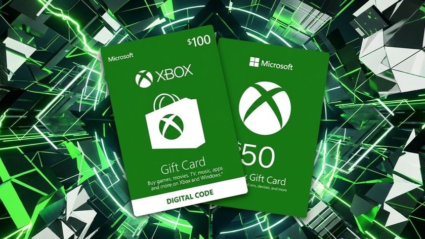 $50 and $100 Xbox gift cards on a green stylized background