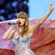 Taylor Swift performs on stage during the Eras Tour