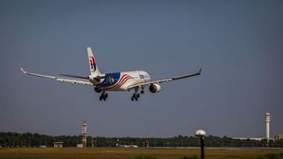 A Malaysian Airlines aircraft taking off