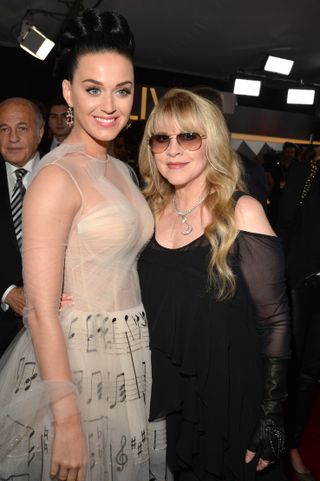 Singers Katy Perry and Stevie Nicks attend the 56th GRAMMY Awards at Staples Center on January 26, 2014 in Los Angeles, California.