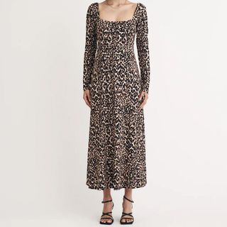 Leopard Print Aidie Midi Dress