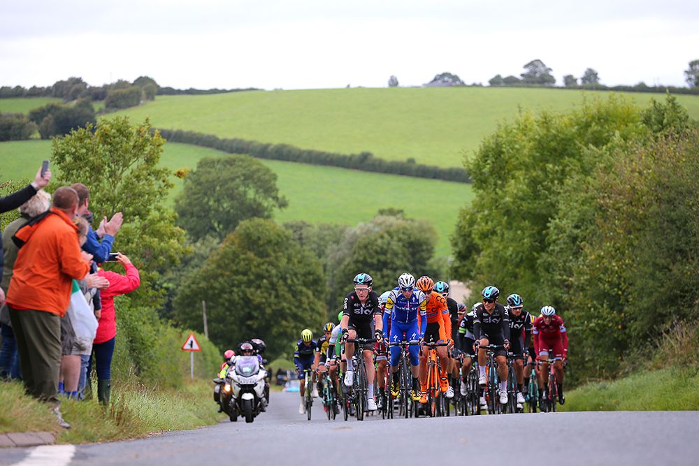 The peloton in action during stage 8 at the Tour of Britain
