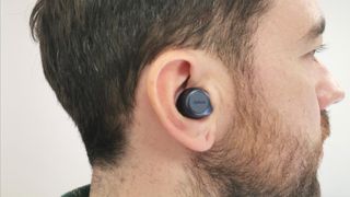 Jabra Elite Active 75t earphones review: our tester Lee Bell models the earbuds