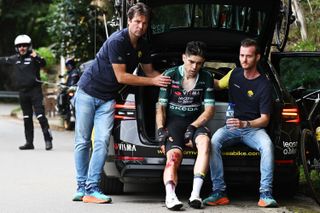 Wout van Aert crashes out of Vuelta a Espana 2024