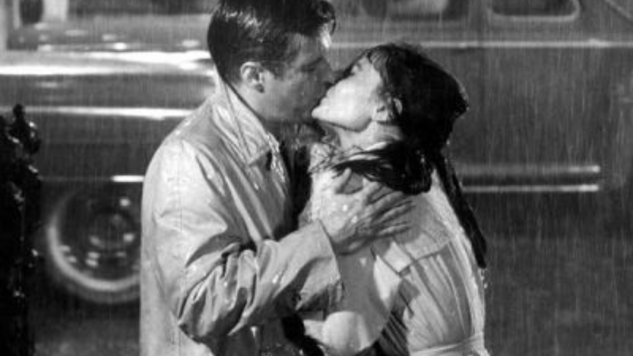 George Peppard and Audrey Hepburn in Breakfast at Tiffany's