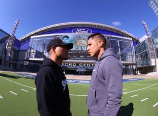 @Matchroomboxing on Twitter Garcia and Vargas Faceoff On the Field