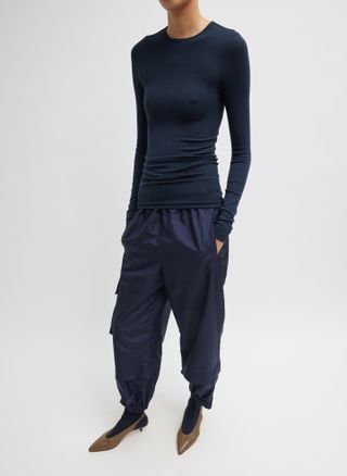 Crispy Nylon Wilt Pull on Jogger - Navy / Xxs-R / T000nn3369