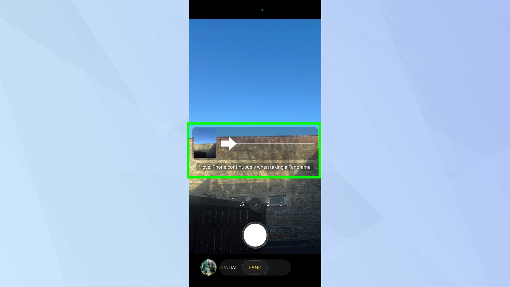 iPhone Panorama mode