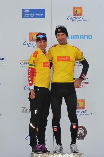 Overall race winners: Lene Byberg (Specialized) and Karl Markt (Felt Otztal X-Bionic)