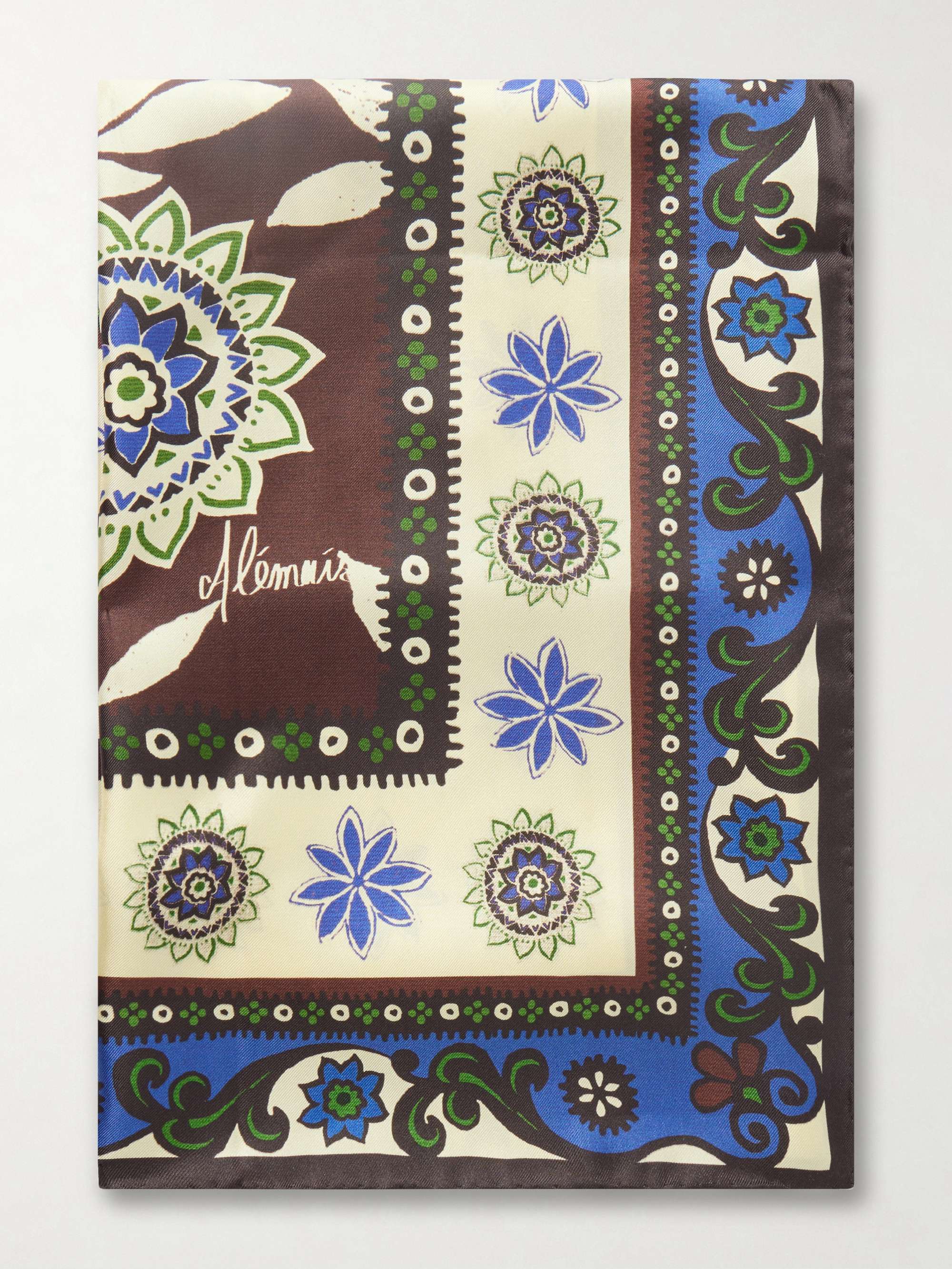 Jasper Printed Silk-Twill Scarf