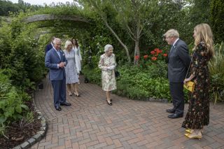 The Queen, Prince Charles, Camilla, Boris Johnson and Carrie