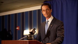 new york, ny june 06 rep anthony weiner d ny admits to sending a lewd twitter photo of himself to a woman and then lying about it during a press conference at the sheraton hotel on 7th avenue on june 6, 2011 in new york city weiner said he had not met any of the women in person but had numerous sexual relationships online while married photo by andrew burtongetty images