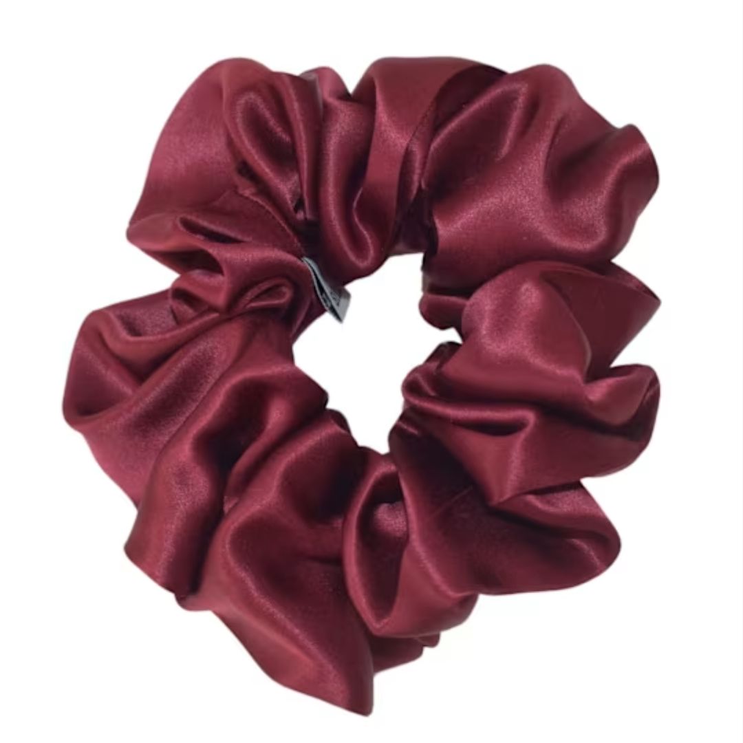 Sylki Burgundy Maxi Silk Scrunchie