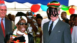 King Charles most memorable moments - 2000 visit to Jamaica, Prince Charles wore a Rastacap on backwards making everyone laugh