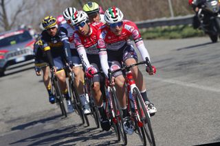 Milano Sanremo 2021 112th Edition Milano Sanremo 299 km 20032021 Filippo Tagliani ITA Androni Giocattoli Sidermec Mattia Viel ITA Androni Giocattoli Sidermec photo Luca BettiniBettiniPhoto2021
