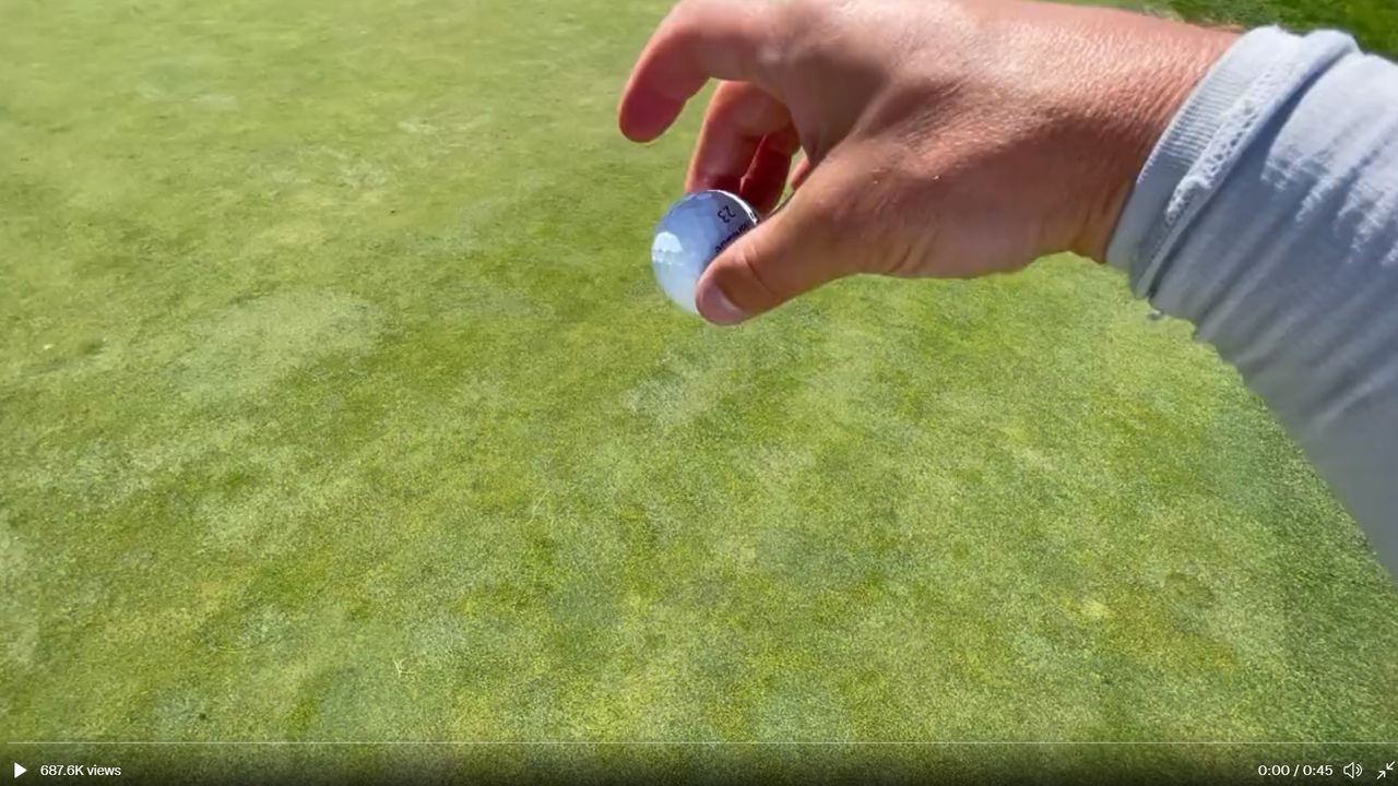 Lou Stagner shows the speed and undulations of the greens at Ridgewood Coutry Club