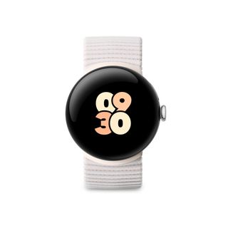 Porcelain Stretch band on Pixel Watch 2 square render