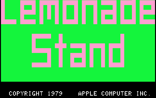 Apple2 Lemonade Stand Screenshot