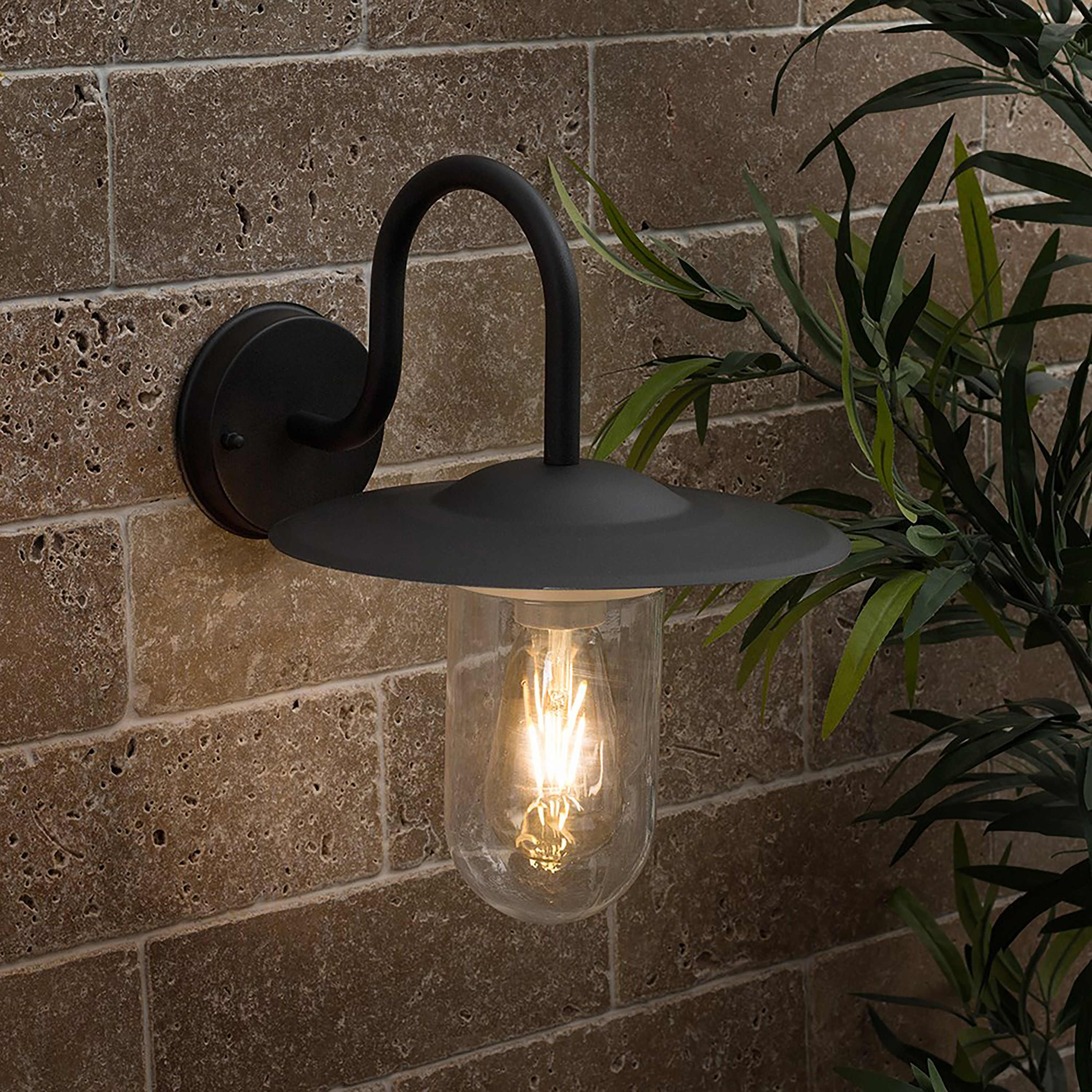 swan neck garden wall light from Wayfair