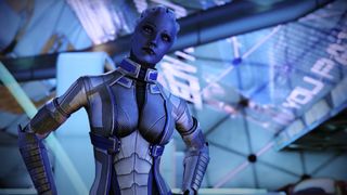 Mass Effect, Liara posing dramatically