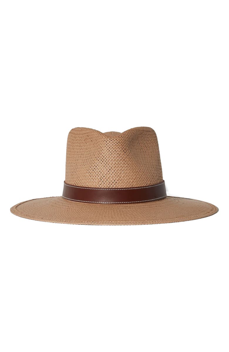 Halston Straw Fedora Hat
