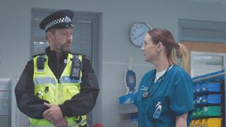 Embargo Date: 09-01-2024 PC Harry Sinclair and Stevie Nash in Casualty.