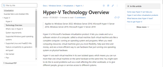 Microsoft Hyper-V website screenshot