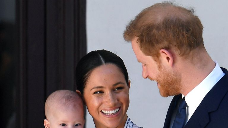 cape town, south africa september 25 prince harry, duke of sussex, meghan, duchess of sussex and their baby son archie mountbatten windsor meet archbishop desmond tutu at the desmond leah tutu legacy foundation during their royal tour of south africa on september 25, 2019 in cape town, south africa photo by toby melville poolgetty images