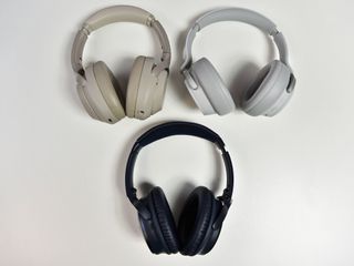 Top to bottom: Sony WH-1000-XM3, Surface Headphones, Bose QC35II.